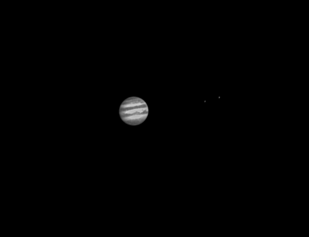 Jupiter w/moons Europa and Io